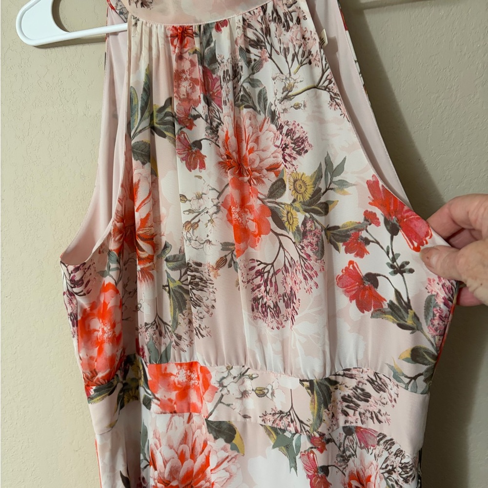 Eliza J Pink, peach and‎ White Floral prom , formal Dress size 12 - Picture 4 of 13